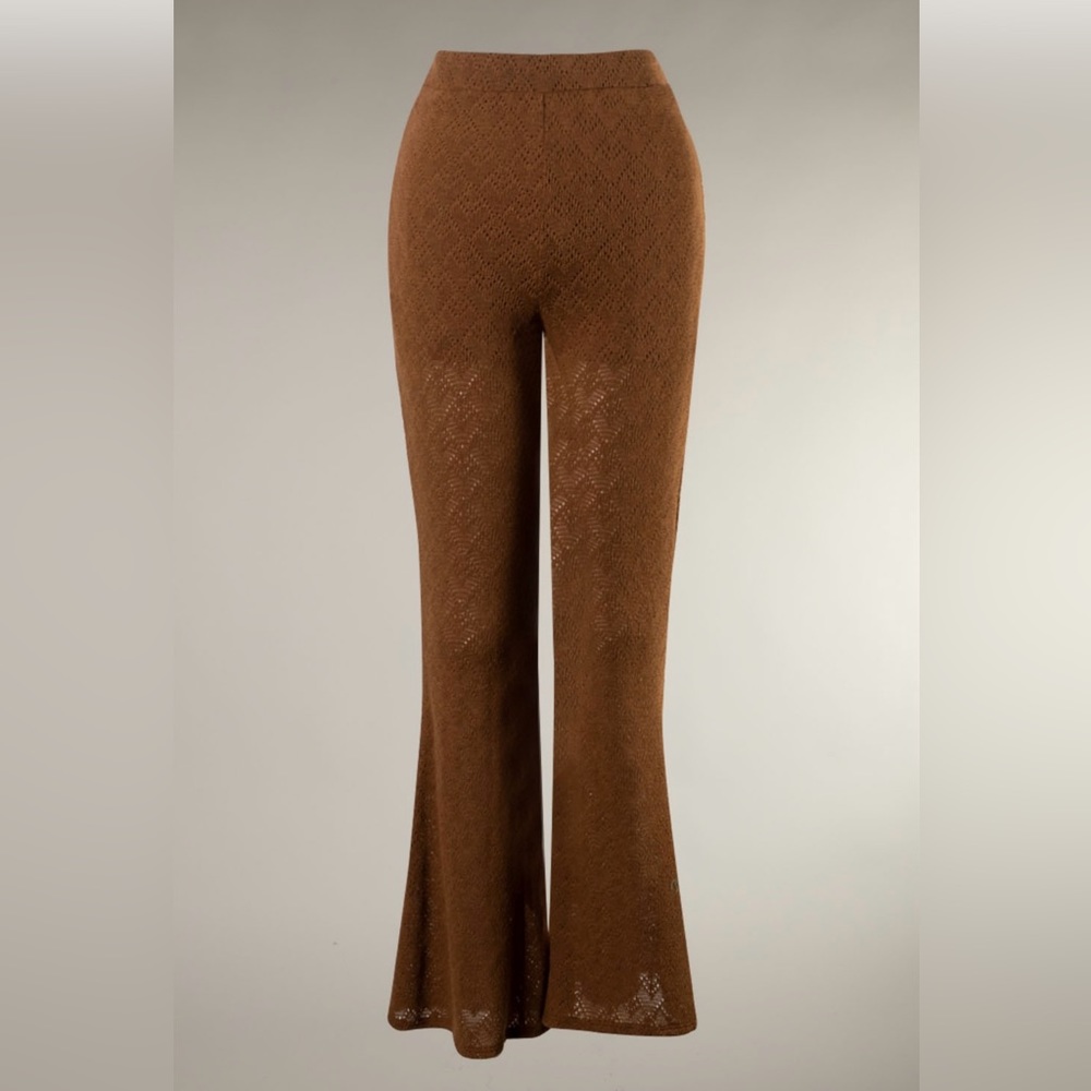 Brown crochet pants